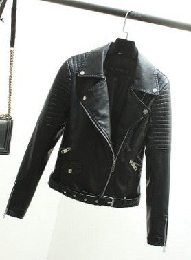 Faux Cuero Mujer Chaqueta De Motociclista Moto Zip Abrigos Chaqueta Pu Jack Rock Cuero Femme Casaco