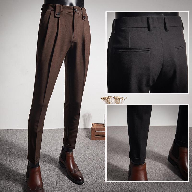 Nouvelle Robe Daffaires Pantalon Mode PlisCostume Pantalon Streetwear Pantalon Costume Homme