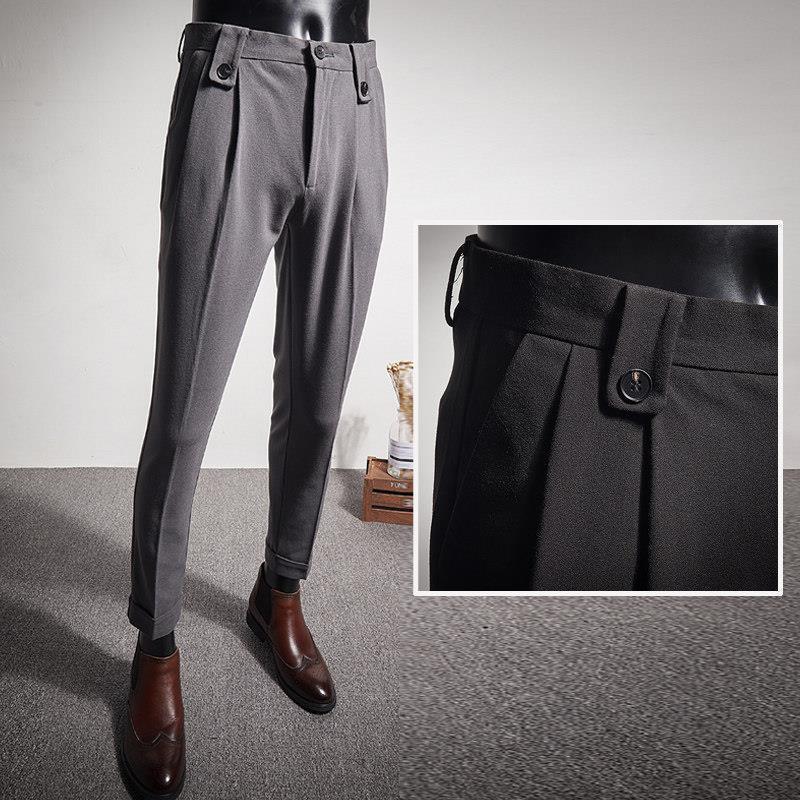 Nouvelle Robe Daffaires Pantalon Mode PlisCostume Pantalon Streetwear Pantalon Costume Homme