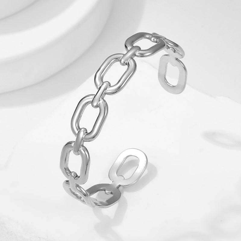 Exaggerated High-grade Non-fading Adjustable Stainless Steel Bracelet For Women
