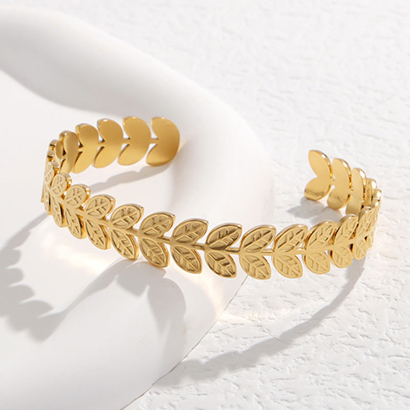 Exaggerated High-grade Non-fading Adjustable Stainless Steel Bracelet For Women